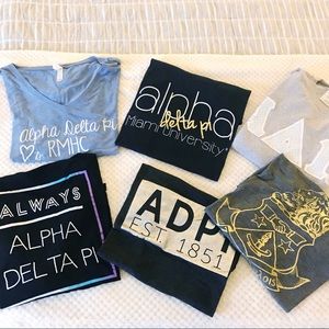 Bundle of 6 Alpha Delta Pi t-shirts